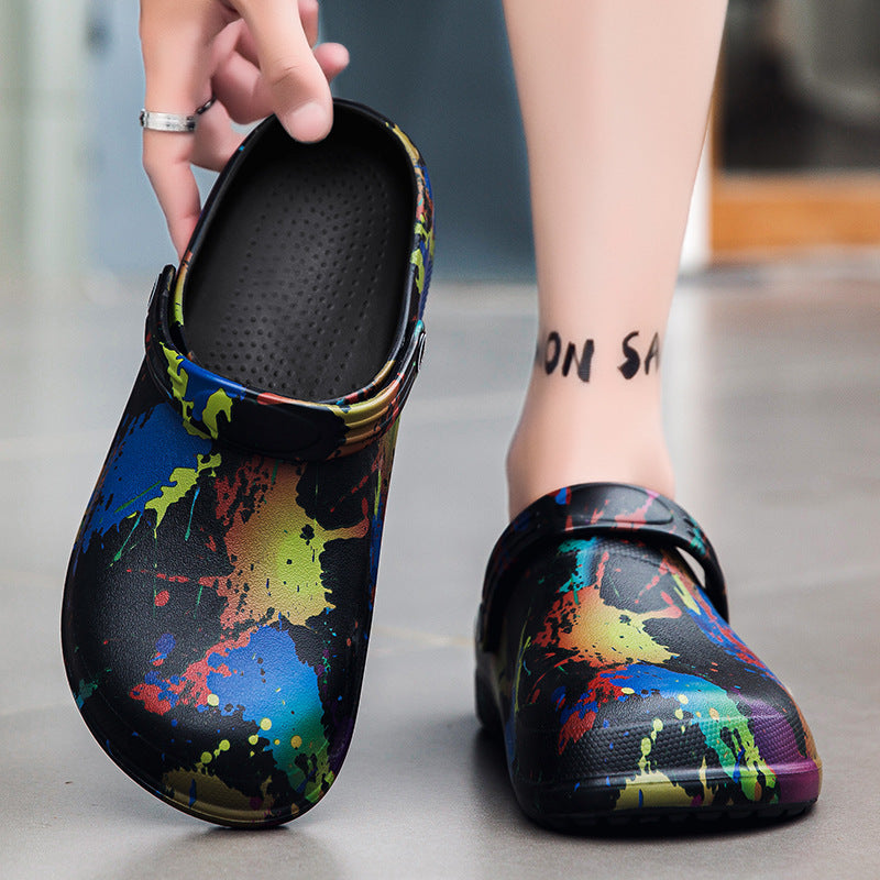 Fashion Personalized Printed Design Beach Sandals Men - Bellarte Enchanté Fashion Personalized Printed Design Beach Sandals Men